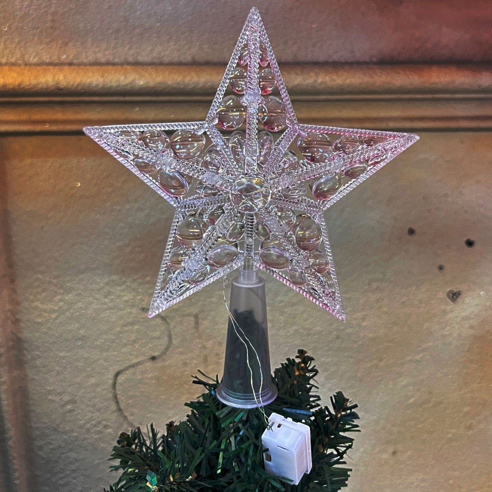 Star Tree Topper - Nieuwe Verlichte Ster Kerstboom Topper Plastic