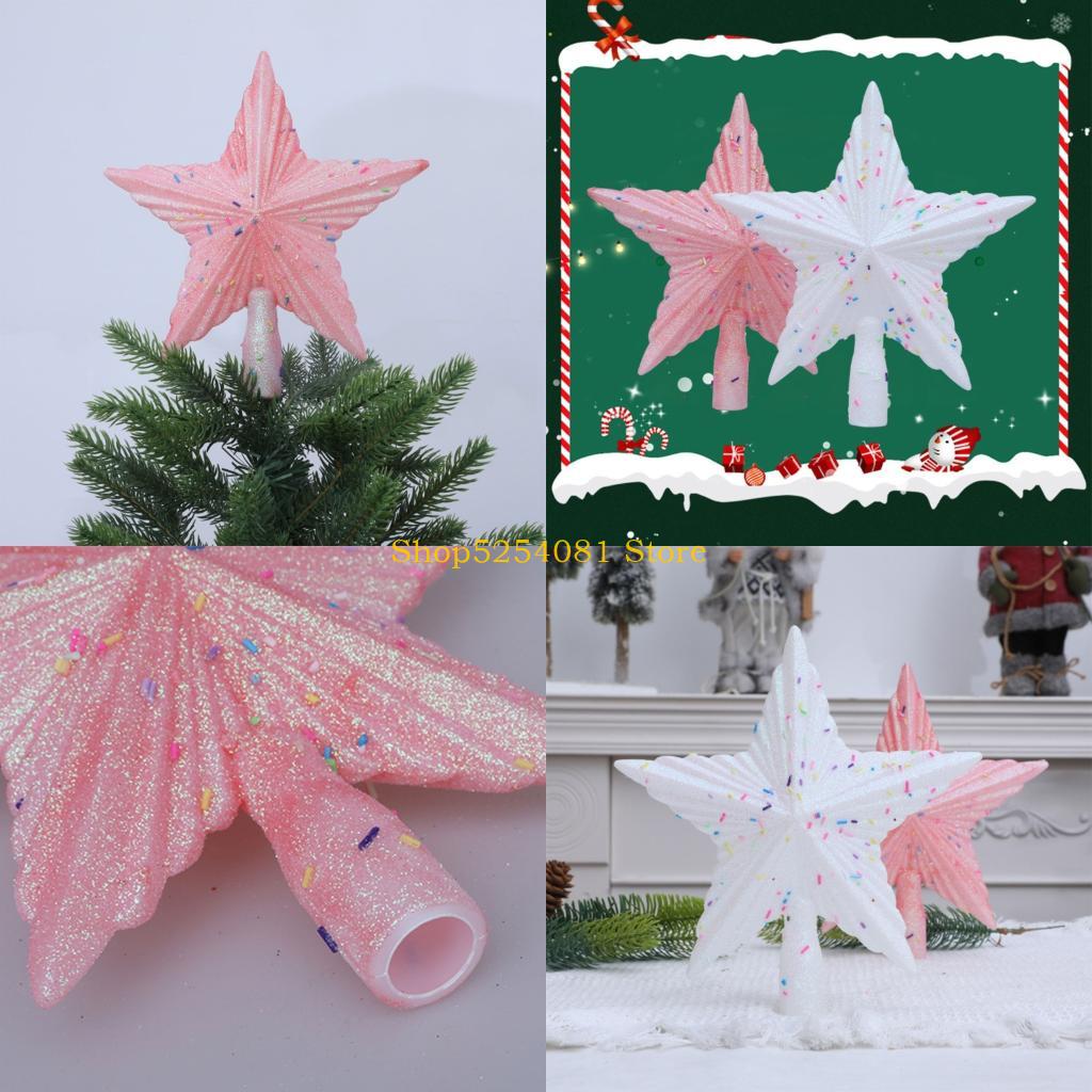 Star Tree Topper - AXYC Mooie kunststof vijfpuntige stervorm kerstboomtoppers